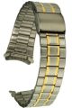 Edelstahluhrarmband bicolor - Rundanschluss - 18 mm