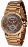 Minoir Uhren - Modell Voiron rotgoldbraune Unisex-Automatikuhr